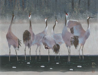 Artwork by Seiji Yoshimura, Winter day, Made of ink and color on paper