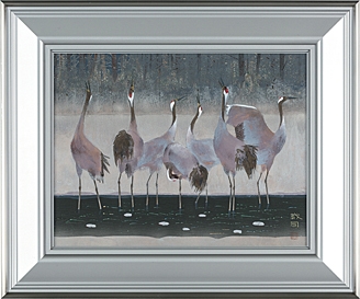 Artwork by Seiji Yoshimura, Winter day, Made of ink and color on paper