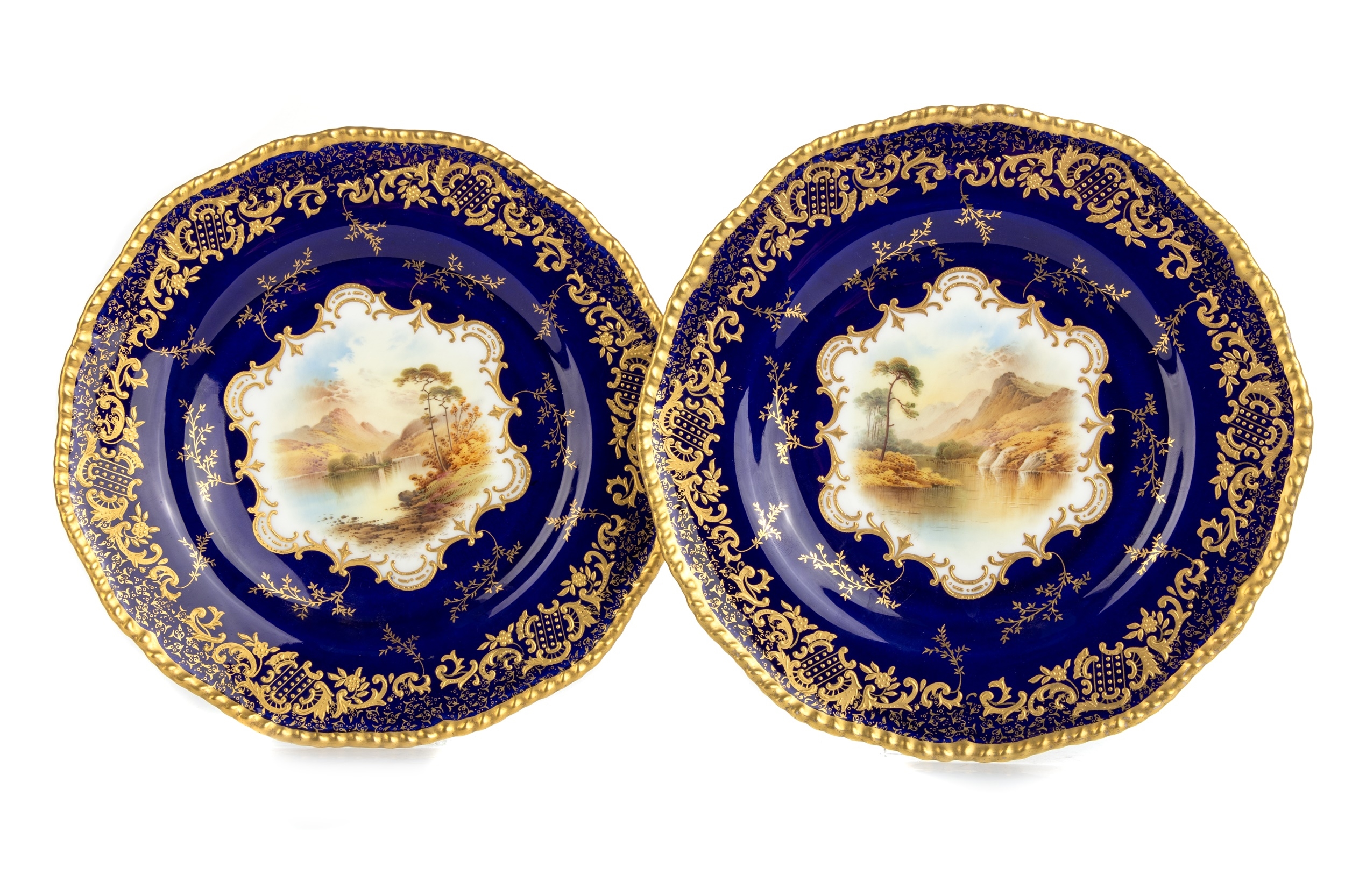 Percy Simpson | COALPORT, PAIR OF HAND PAINTED CABINET PLATES, PERCY ...