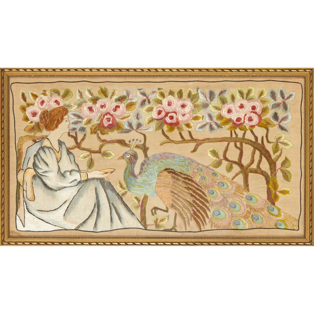 Artwork by Ann MacBeth, EMBROIDERED PANEL, CIRCA 1930, Made of coloured silk