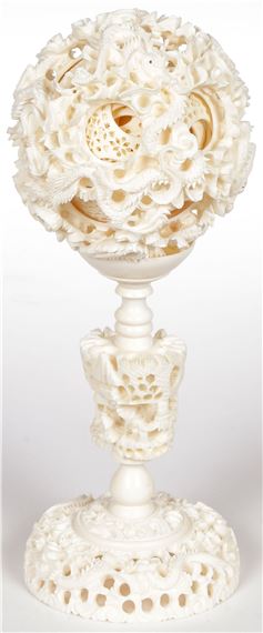 Chinese School, 20th Century | FINE CHINESE CARVED IVORY PUZZLE BALL, C ...