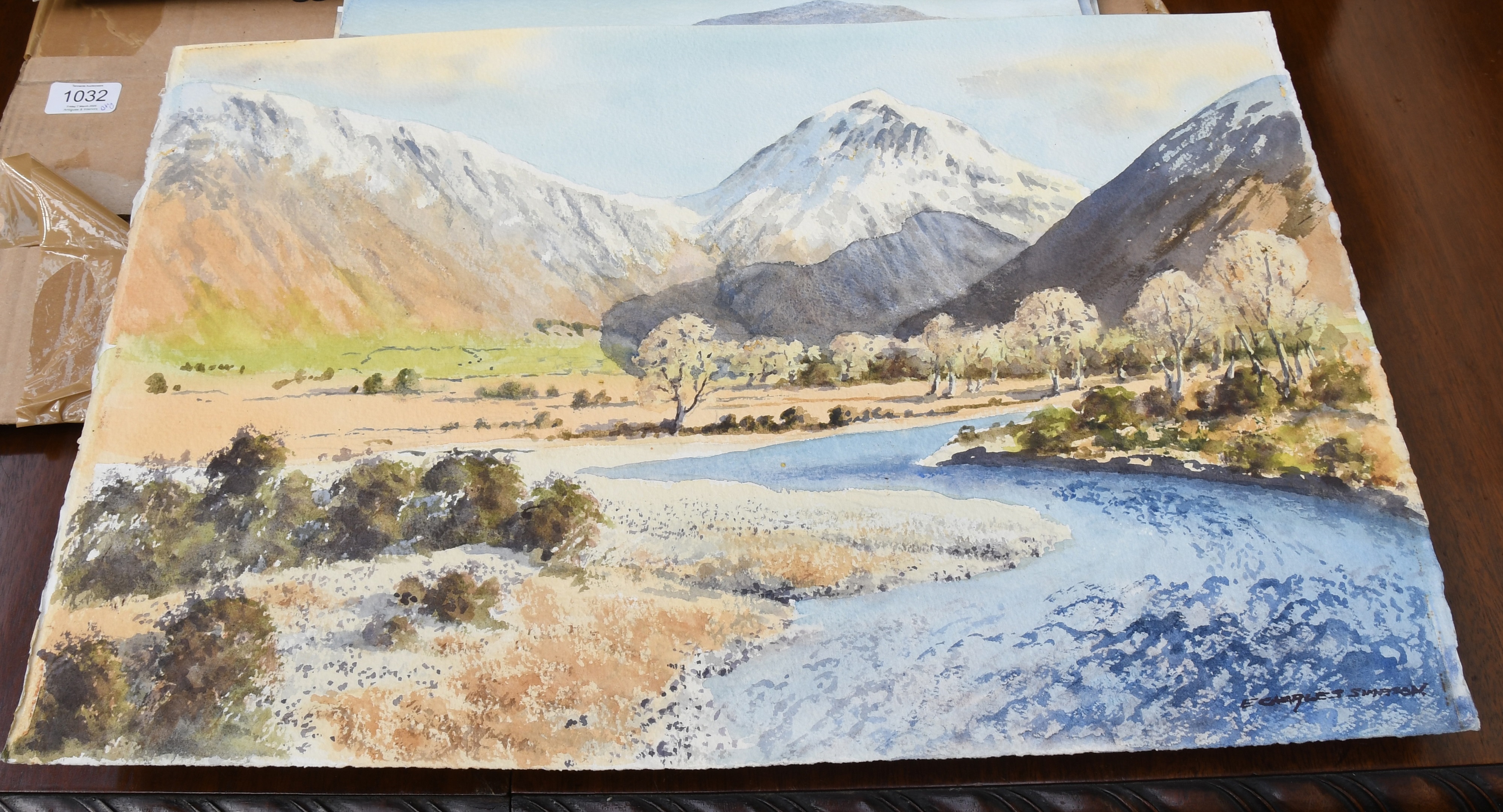 E. Charles Simpson | River Ribble above Stainforth Bridge | MutualArt