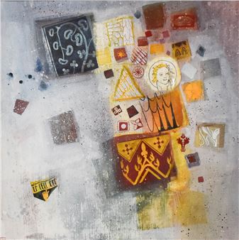 Gabriel, based on stained glass fragments from Durham Cathedral - Ed Kluz