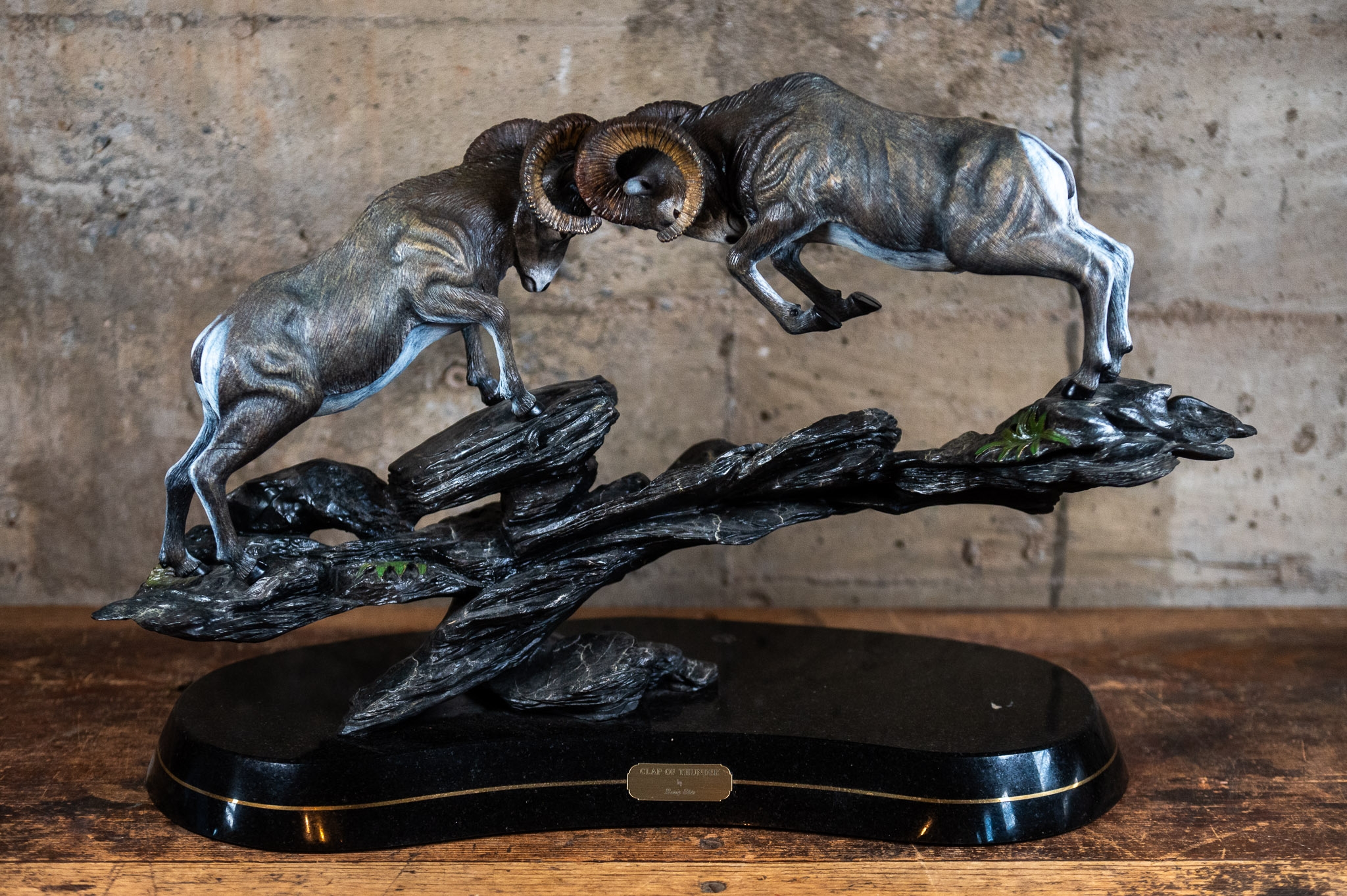 Artwork by Barry Stein, CLAP OF THUNDER, Made of bronze