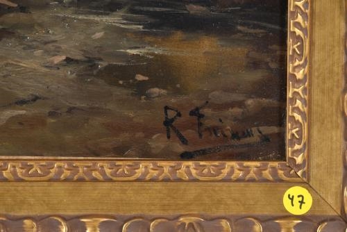 Artwork by Romulo Freixas, Marina, Made of Oil on canvas