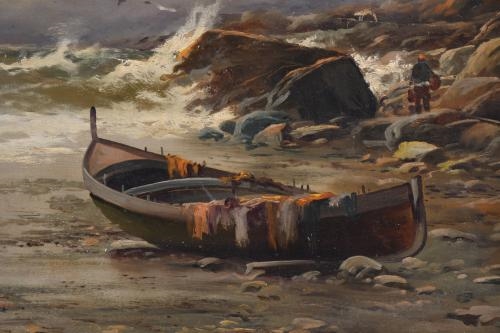 Artwork by Romulo Freixas, Marina, Made of Oil on canvas