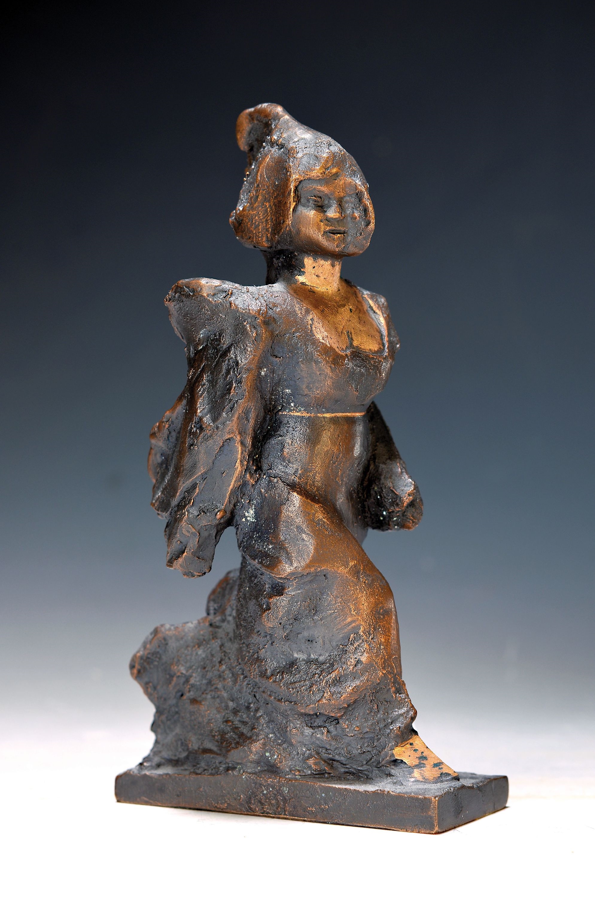 Volker Krebs | stranding woman with a gewing robe (1983) | MutualArt