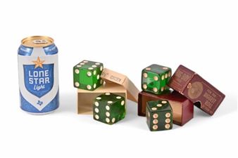 Two Pair of Large 1-1/2&quot; Translucent Green Dice - Big Boy