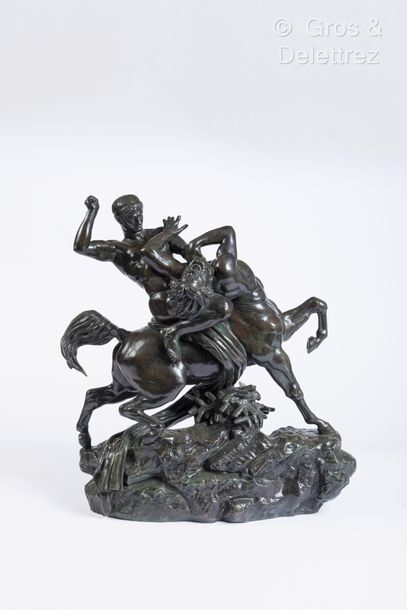 Antoine-Louis Barye | BARBEDIENNE Theseus fighting the centaur Biénor ...