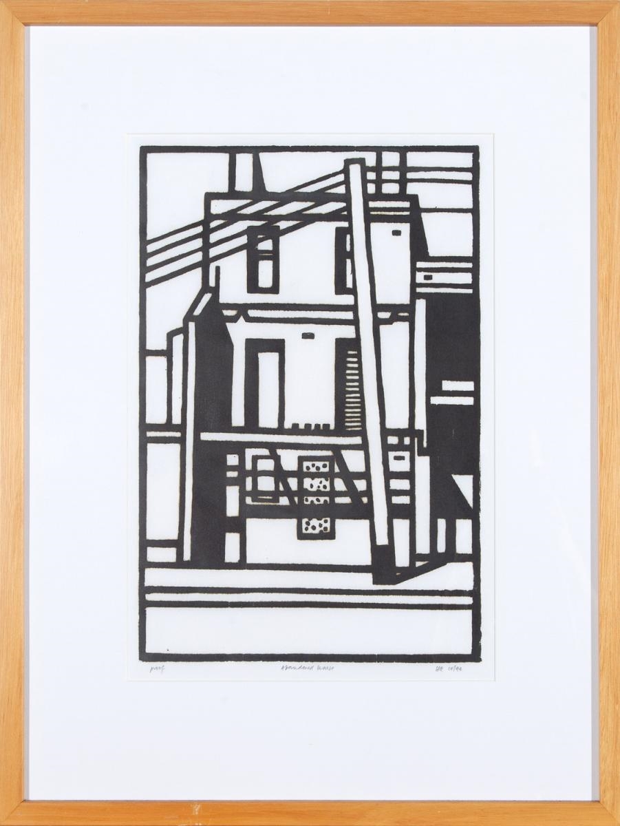 Artwork by Hendrik Kolenberg, ABANDONED HOUSE, Made of Linocut