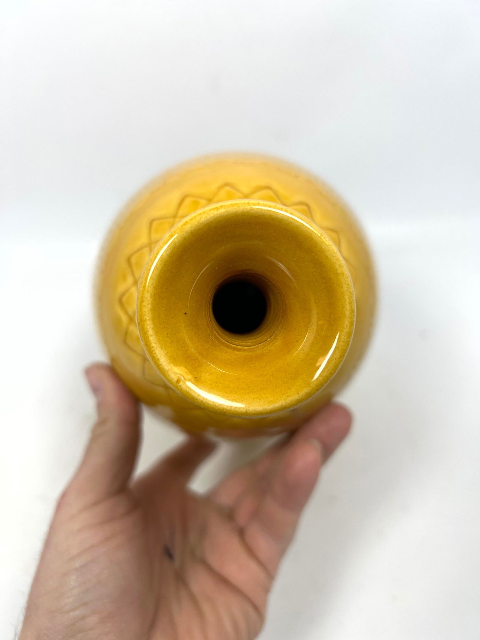 Bitossi | 2pc CERAMICHE TADINATE Italian Pottery Yellow Vase, marked ...