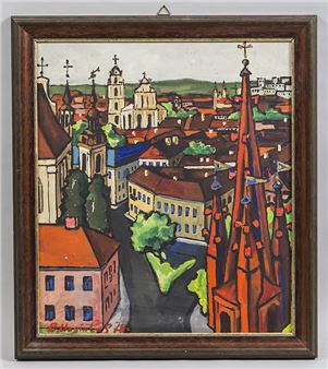 View of the old town of Vilnius - Bronius Uogintas