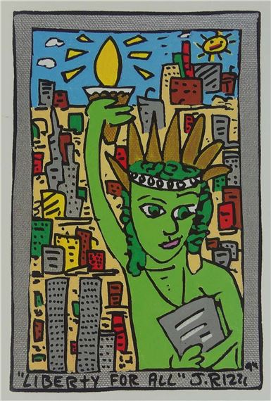 James Rizzi | A romantic night on the town (1994) | MutualArt