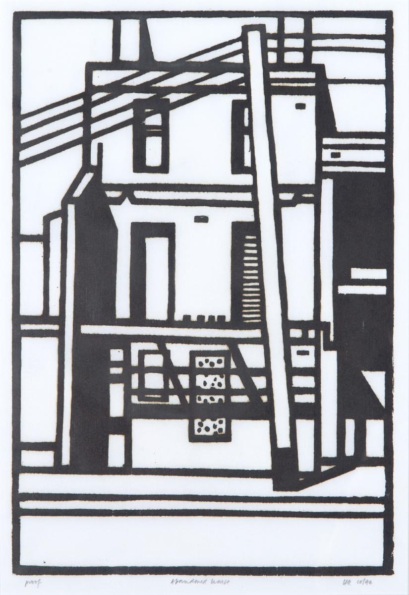 Artwork by Hendrik Kolenberg, ABANDONED HOUSE, Made of Linocut