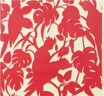Cockatoos in Red - Florence Broadhurst