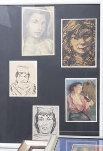 Artwork by A. Schneider, A collection of 11 watercolor works, u.a. Schneider-Sato, Made of Watercolor, mixed media, drawings and gouache on various supports