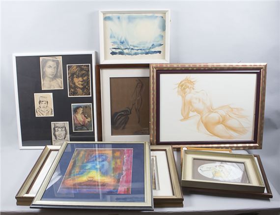 A collection of 11 watercolor works, u.a. Schneider-Sato - A. Schneider