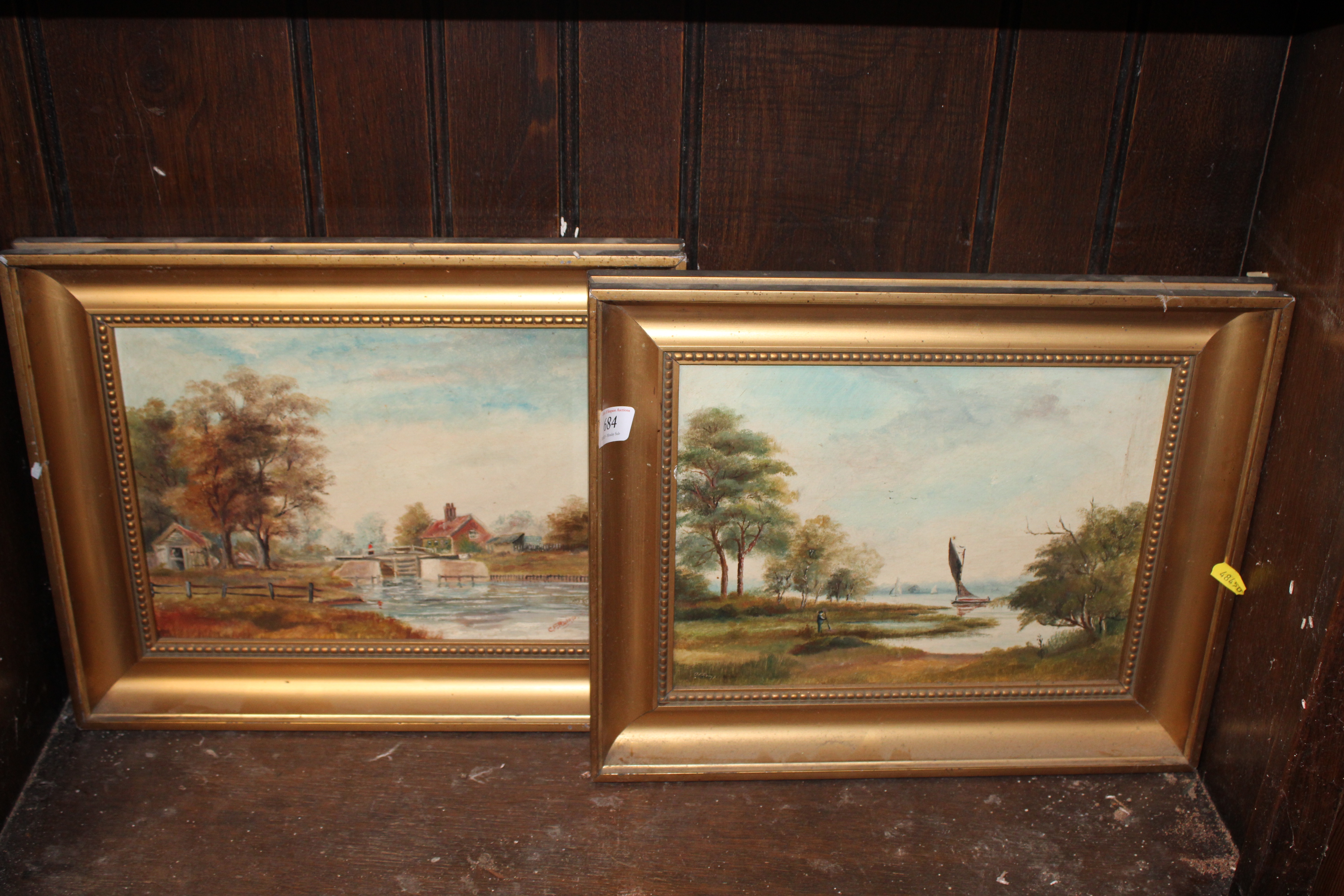 Charles Frederick Rump | two oil on board studies depicting lands ...