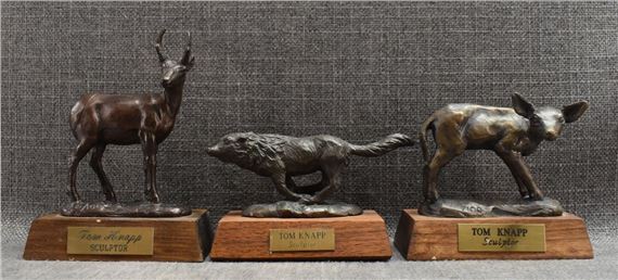 Tom Knapp | THREE WESTERN BRONZES (TOM KNAPP) | MutualArt