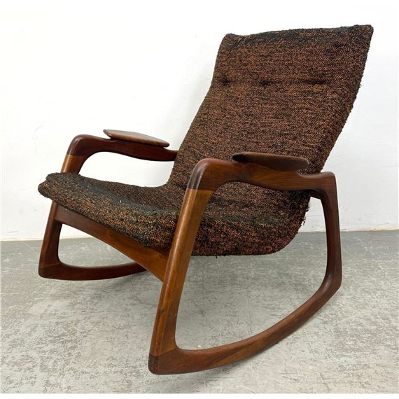 Adrian Pearsall | Vintage Adrian Pearsall rocking Easy Chair with ...