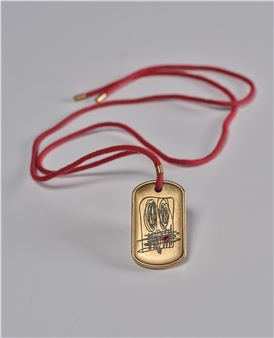 Anxious Men Gold Military Tag - Rashid Johnson