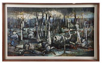 . (d) 'Wood Devastated by Fire' signed and dated '63 (lower right) - William Harold Stephen Bunce