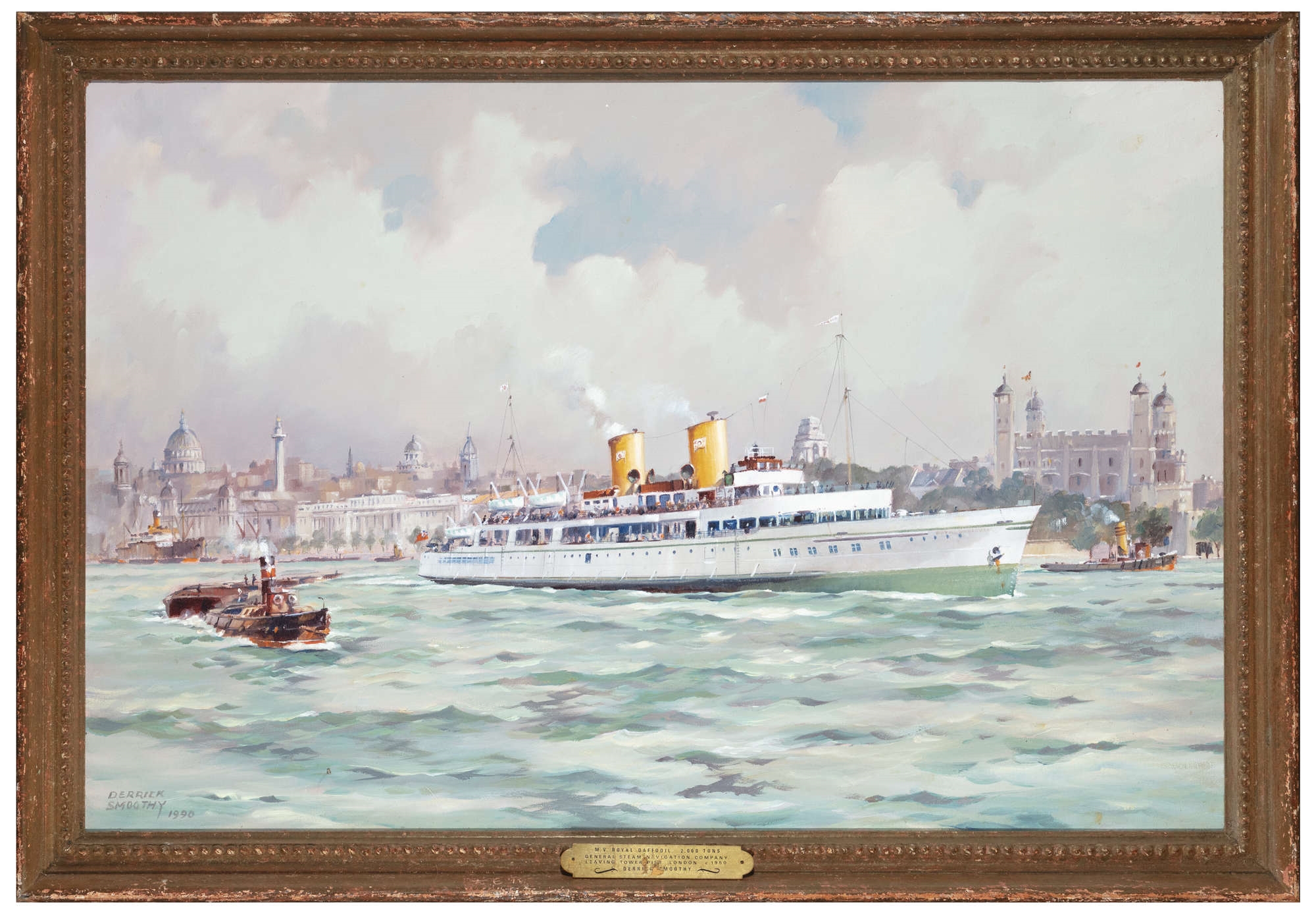 Artwork by Derek Smoothy, H.M.V Royal Daffodil, Made of Oil on canvas