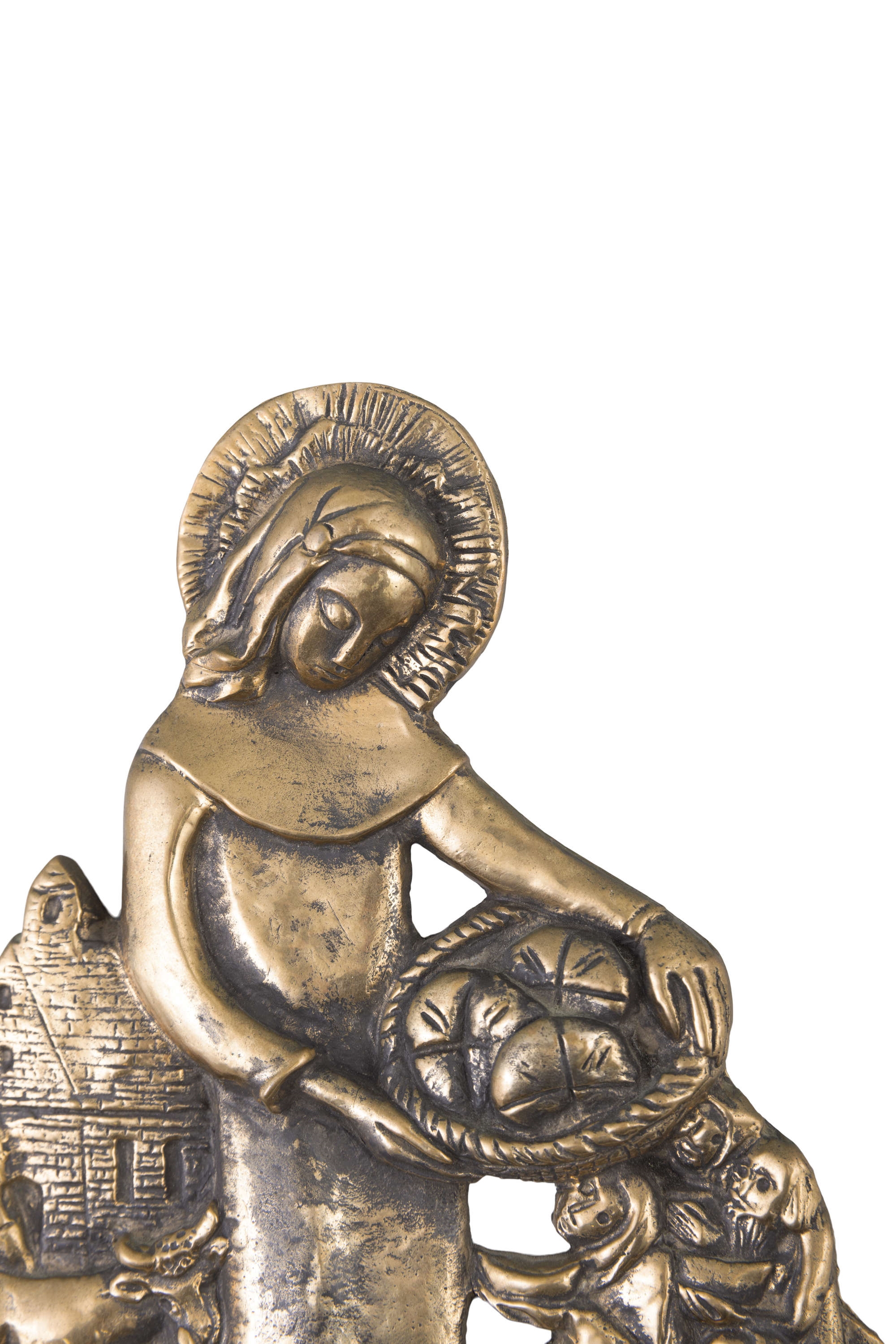 Artwork by Imogen Stuart, St. Brigid Feeding the Poor, Made of Bronze