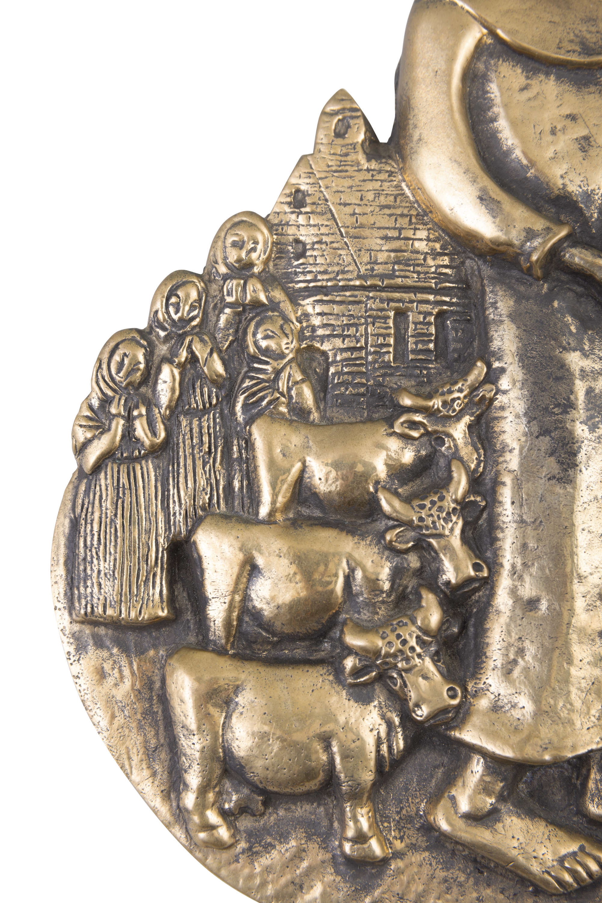 Artwork by Imogen Stuart, St. Brigid Feeding the Poor, Made of Bronze