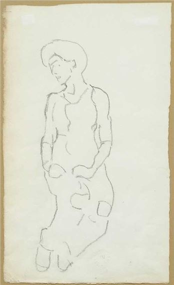 Studie zu 'Die Heilige Stunde' by Ferdinand Hodler, 1853–1918