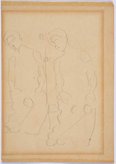 Study of two female figures by Ferdinand Hodler, 1853–1918