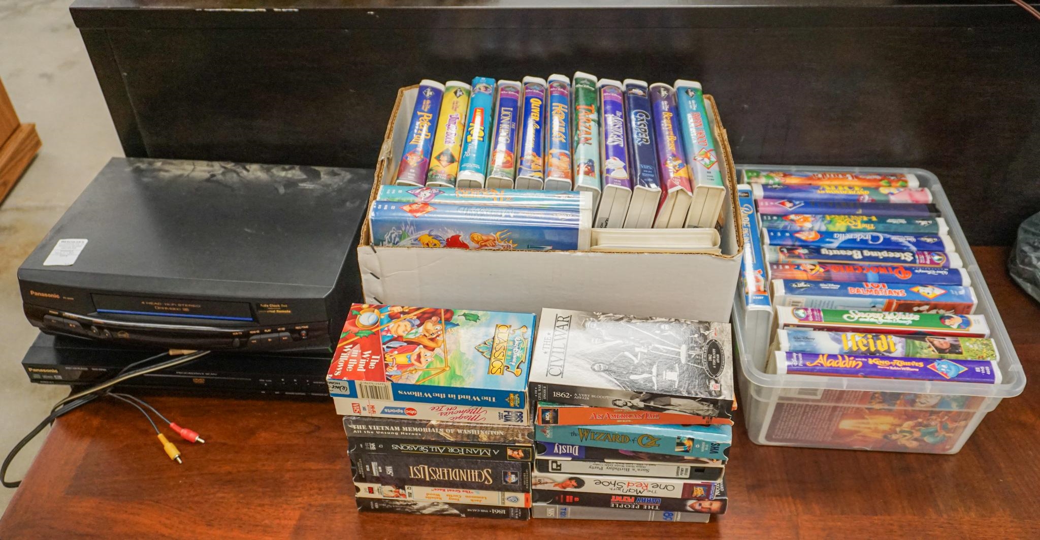 Panasonic | Collection of Disney Movie VHS Tapes and a Panasonic PV ...