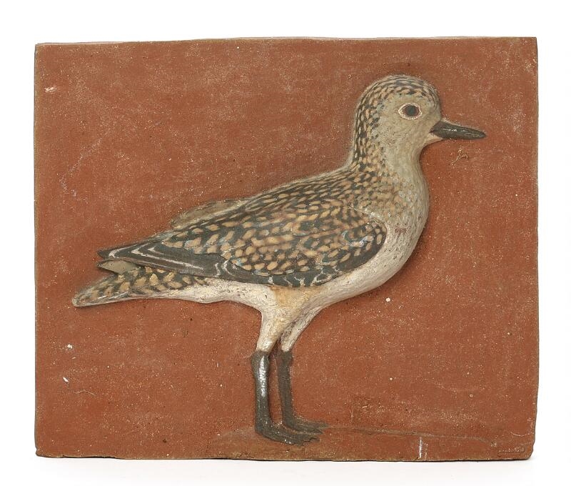 Artwork by Hans Christian Gunnar Ulf Brem Rasmussen, A collection of 13 stoneware wall reliefs modelled with relief birds, Made of polychrome glazes