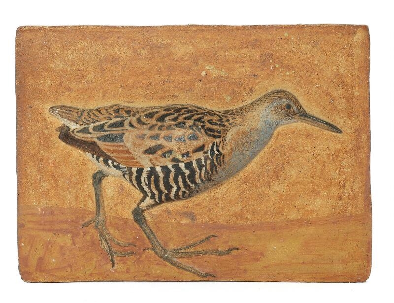 Artwork by Hans Christian Gunnar Ulf Brem Rasmussen, A collection of 13 stoneware wall reliefs modelled with relief birds, Made of polychrome glazes