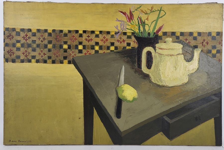 Pierre Ramel | Nature morte au citron et à la caf - Lot (1953) | MutualArt