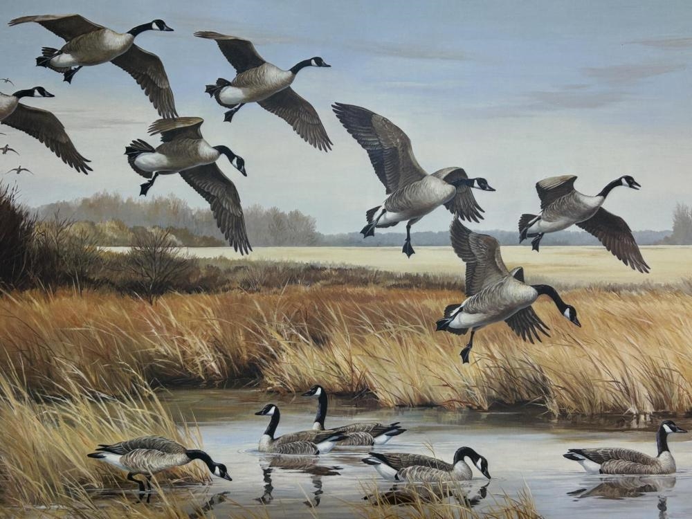 Maynard Reece | Signed Maynard Reece Geese Print | MutualArt