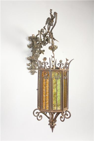 Decorative Textured Glass Gothic Sconce photo