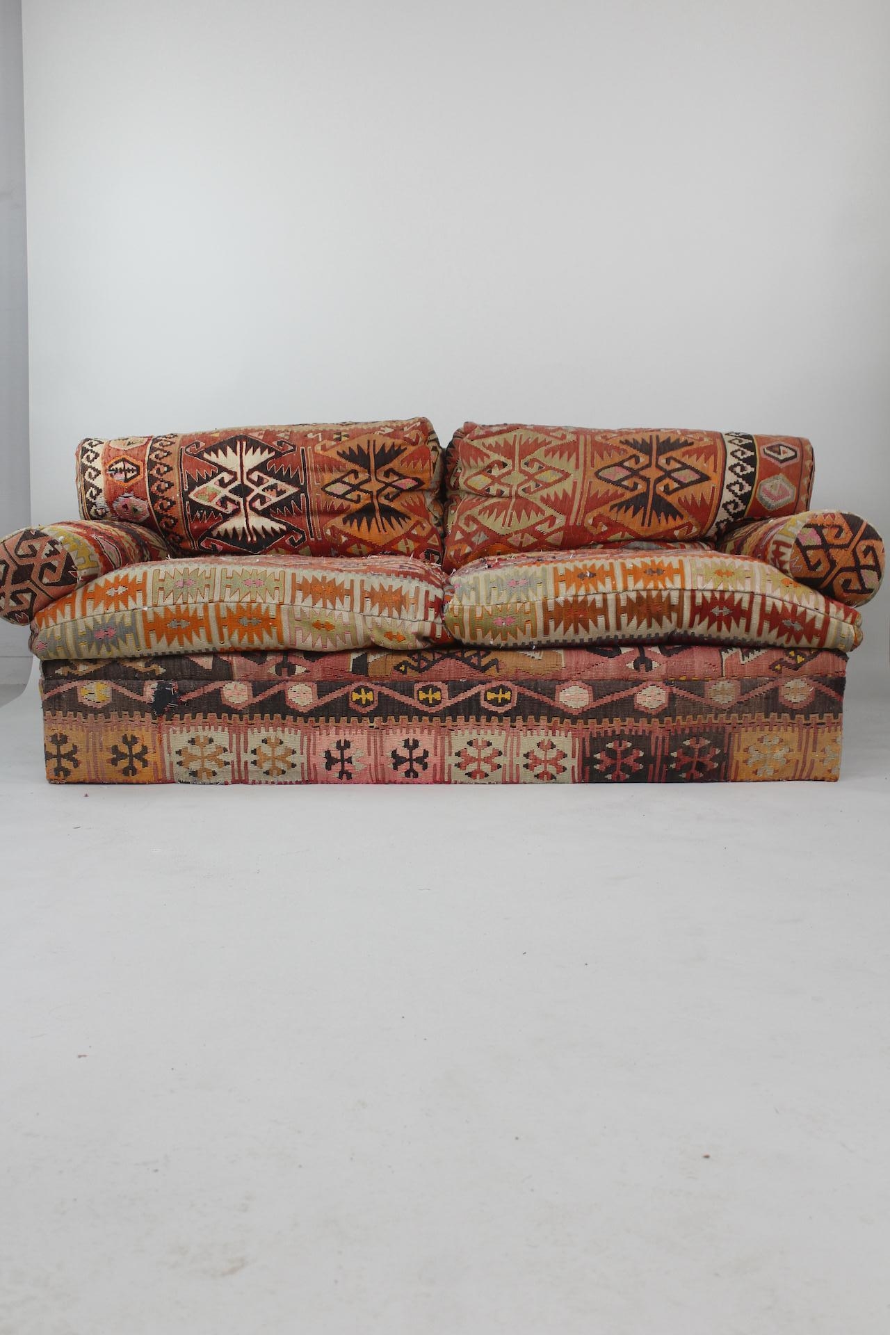 George Smith | George Smith Kilim Upholstered Sofa | MutualArt
