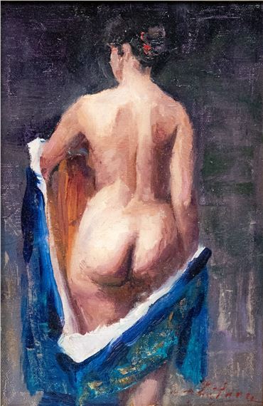 Nude Seen from the Back by Tiberiu Chelaru