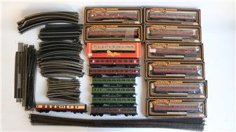 Collection of sixteen OO gauge passenger coach models from Mainline, Lima - Clare Graham