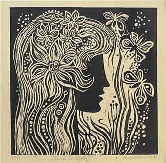 Žena a kvety II - Alžbeta Štollmannová