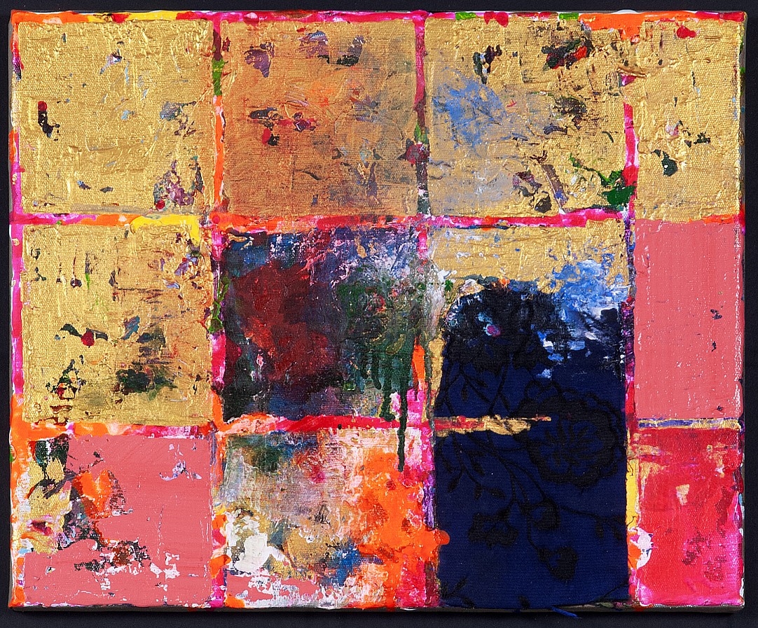 Artwork by Libor Lípa, Za obrazem 15, Made of acrylic, textile, canvas