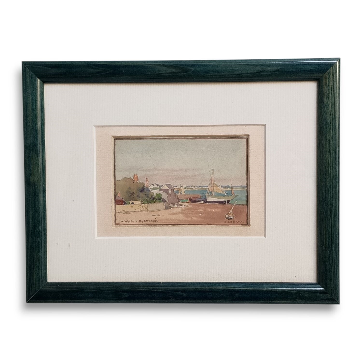 Artwork by Alexis De Broca, Locmalo - Port Louis, Made of watercolor