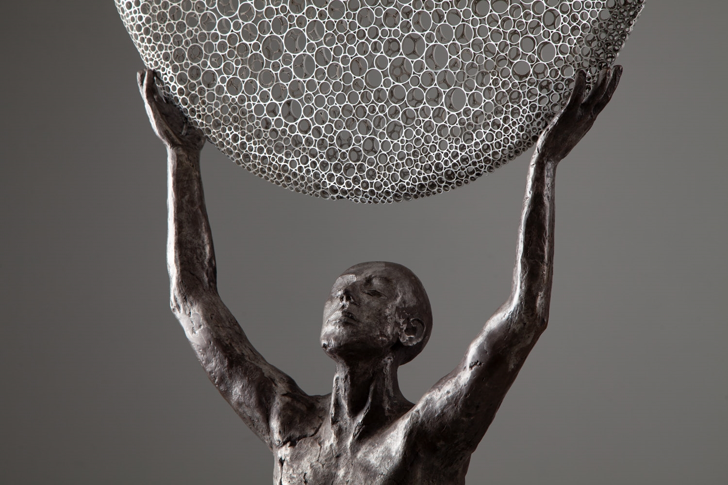 Artwork by Marek Zyga, All the midnights in the world, Made of metal, bronze