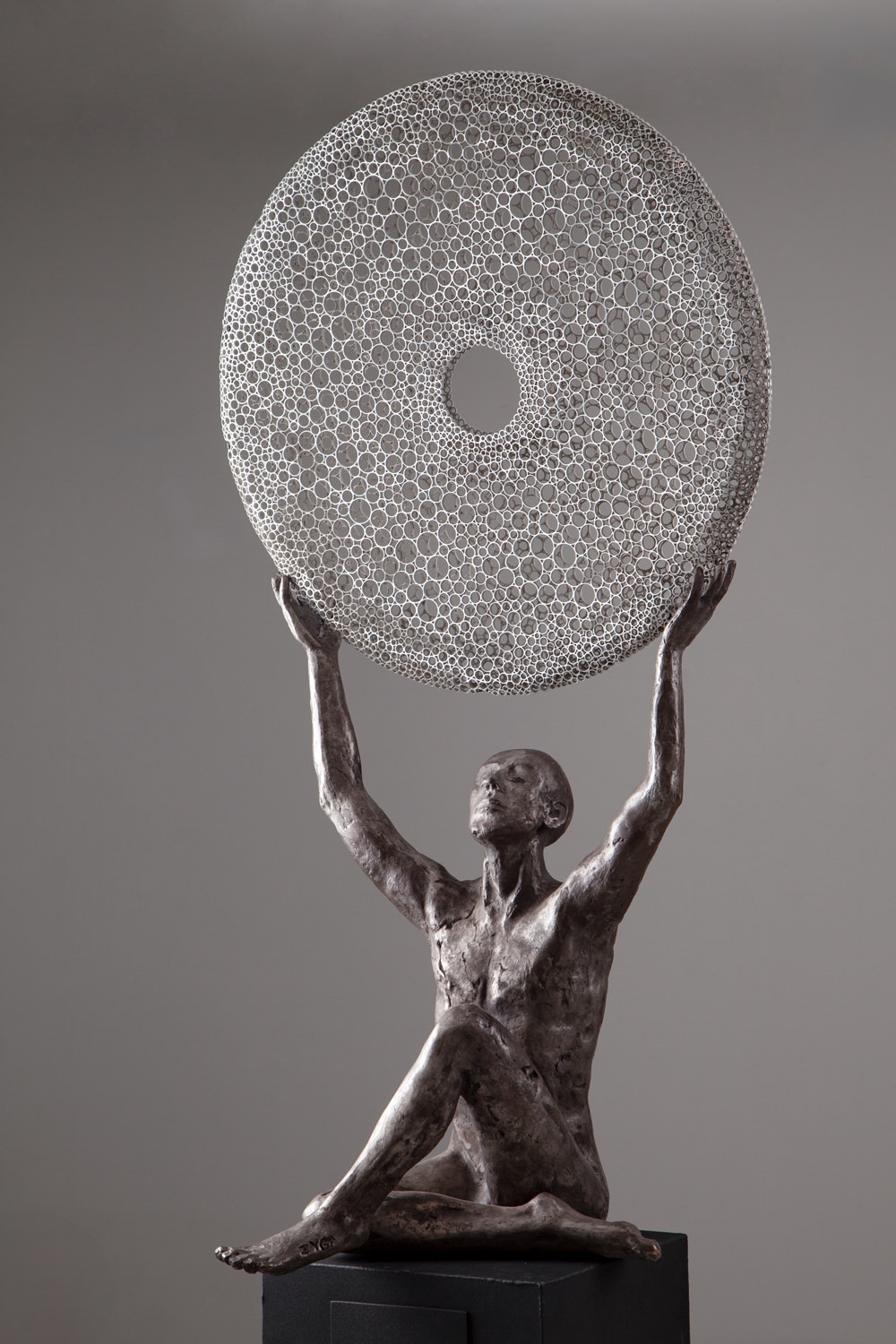 Artwork by Marek Zyga, All the midnights in the world, Made of metal, bronze