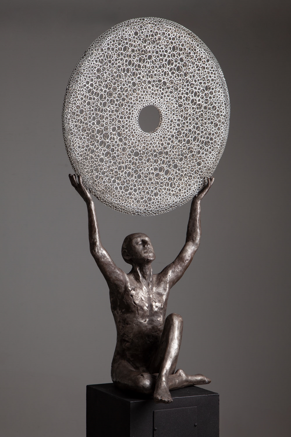 Artwork by Marek Zyga, All the midnights in the world, Made of metal, bronze