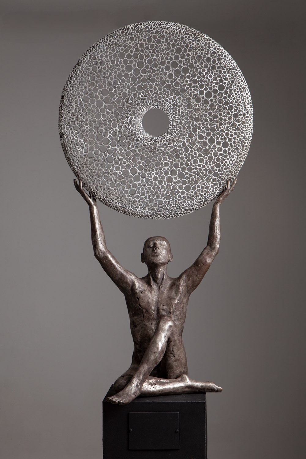 Artwork by Marek Zyga, All the midnights in the world, Made of metal, bronze