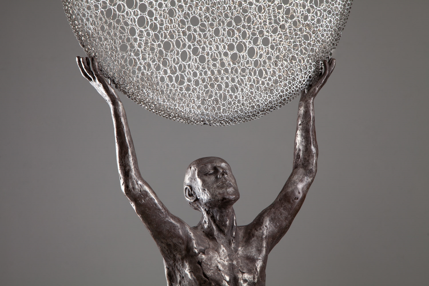 Artwork by Marek Zyga, All the midnights in the world, Made of metal, bronze