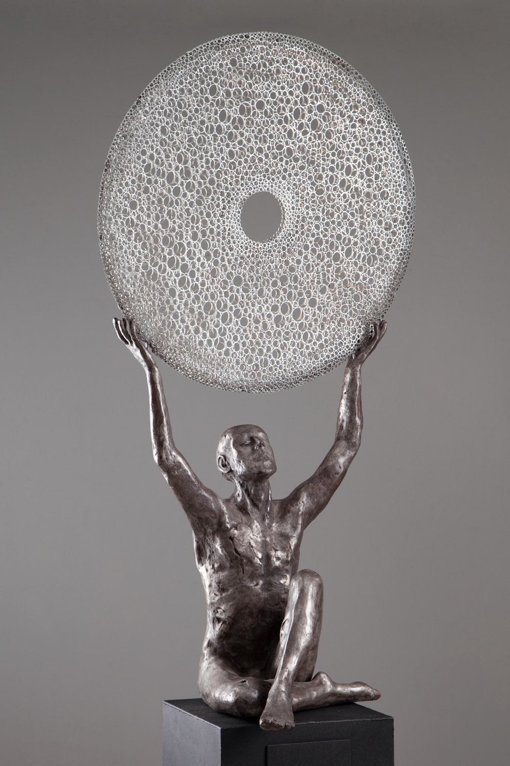 Artwork by Marek Zyga, All the midnights in the world, Made of metal, bronze