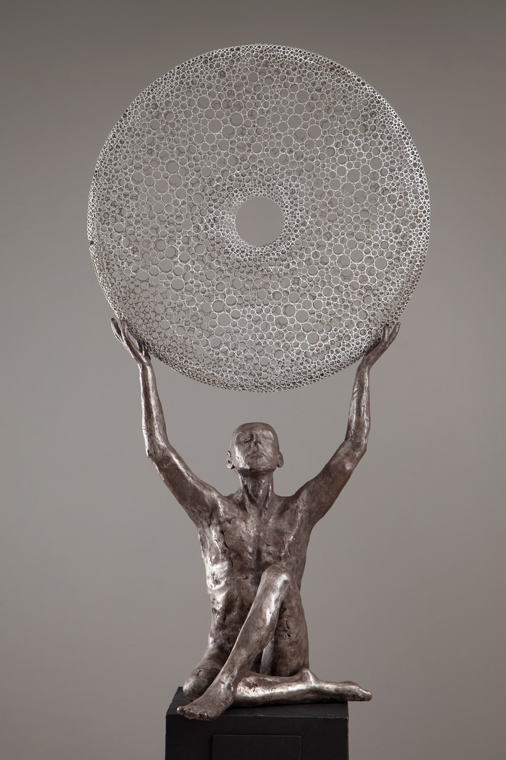 Artwork by Marek Zyga, All the midnights in the world, Made of metal, bronze